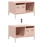 Casa si Gradina - Mobilier - Mese si birouri - Masute de cafea - Masuta de cafea, roz, 68,5x50x43,5 cm, otel laminat la rece - Infinity.ro