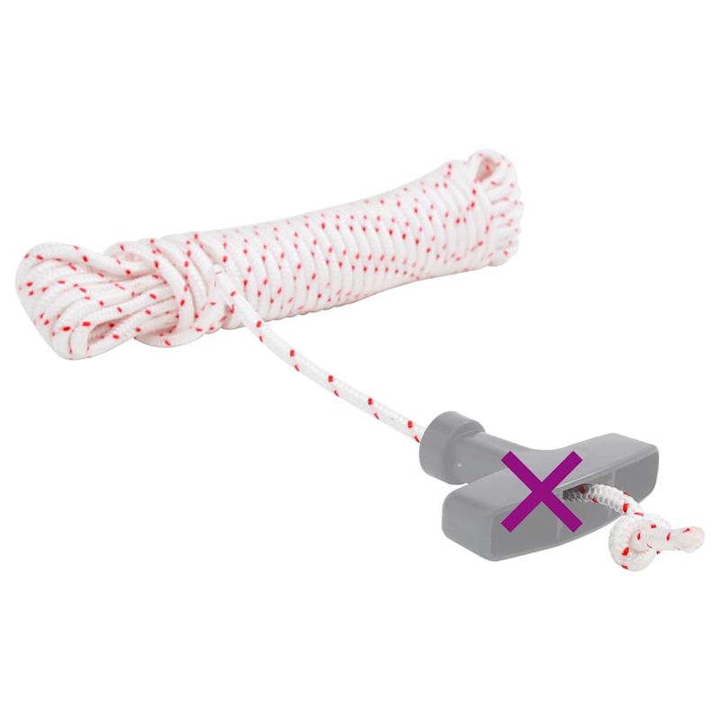 Casa si Gradina - Constructii - Feronerie si accesorii - Sfoara si lanturi - Cablu de pornire cu tragere, alb si rosu Ø5 mm 10 m nailon - Infinity.ro