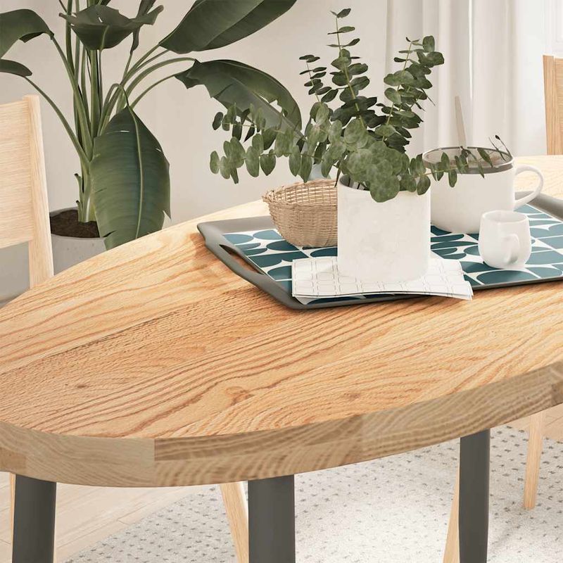 Casa si Gradina - Mobilier - Feronerie si accesorii mobila - Blat de masa 120x60x4 cm lemn masiv de stejar oval - Infinity.ro