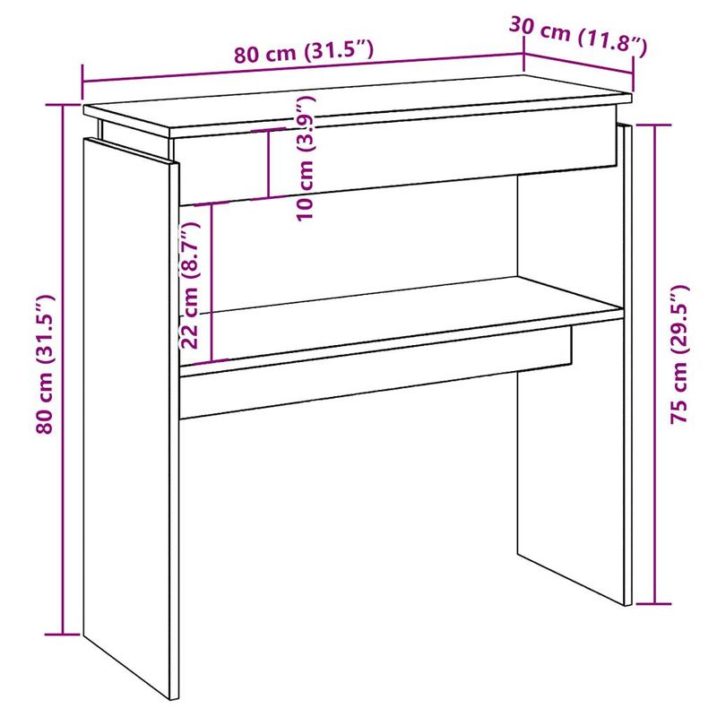 Casa si Gradina - Mobilier - Comode si corpuri - Console - Masa consola, lemn vechi,80x30x80 cm, PAL - Infinity.ro