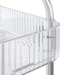 Casa si Gradina - Mobilier - Organizare si depozitare - Cutii depozitare - Carucior de depozitare cu 2 niveluri transparent acrilic, model cu cutii - Infinity.ro
