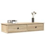 Casa si Gradina - Mobilier - Biblioteci si rafturi - Rafturi - Raft de perete cu sertare Stejar Sonoma lemn prelucrat, mărime 100x37.5x19 cm - Infinity.ro