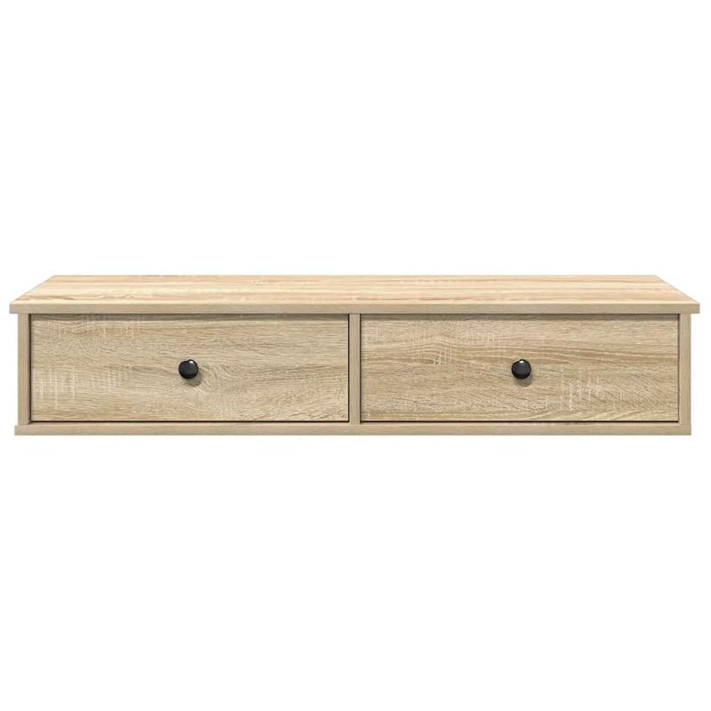 Casa si Gradina - Mobilier - Biblioteci si rafturi - Rafturi - Raft de perete cu sertare Stejar Sonoma lemn prelucrat, mărime 100x37.5x19 cm - Infinity.ro