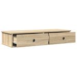 Casa si Gradina - Mobilier - Biblioteci si rafturi - Rafturi - Raft de perete cu sertare Stejar Sonoma lemn prelucrat, mărime 100x37.5x19 cm - Infinity.ro