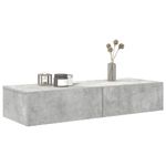 Casa si Gradina - Mobilier - Biblioteci si rafturi - Rafturi - Raft de perete cu sertare Gri beton 100x36x19 cm Lemn prelucrat - Infinity.ro