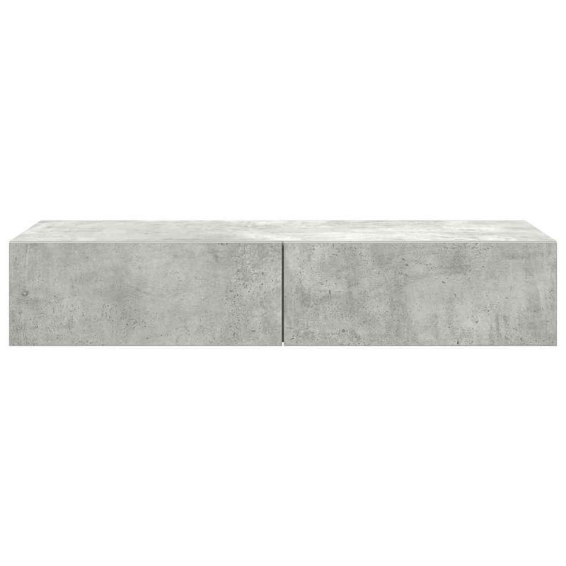 Casa si Gradina - Mobilier - Biblioteci si rafturi - Rafturi - Raft de perete cu sertare Gri beton 100x36x19 cm Lemn prelucrat - Infinity.ro