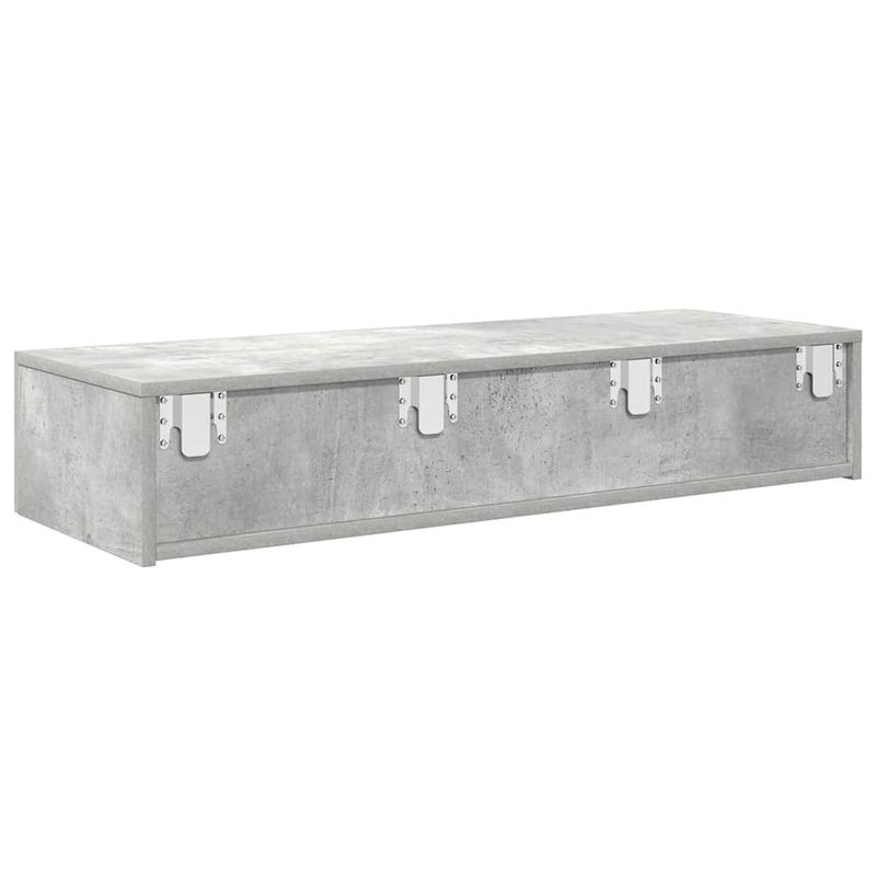 Casa si Gradina - Mobilier - Biblioteci si rafturi - Rafturi - Raft de perete cu sertare Gri beton 100x36x19 cm Lemn prelucrat - Infinity.ro