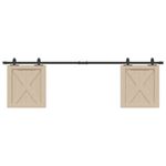 Casa si Gradina - Constructii - Usi interior, exterior si garaj - Accesorii usi - Set usi glisante pentru dulap 183 cm otel carbon - Infinity.ro
