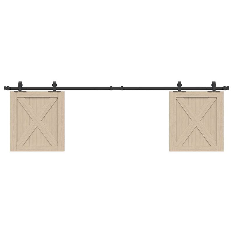 Casa si Gradina - Constructii - Usi interior, exterior si garaj - Accesorii usi - Set usi glisante pentru dulap 183 cm otel carbon - Infinity.ro