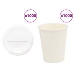 Casa si Gradina - Bucatarie si vesela - Cani si pahare - Cani si cesti - Cesti de cafea din hartie cu capace 1000 buc 8oz 200ml - Infinity.ro