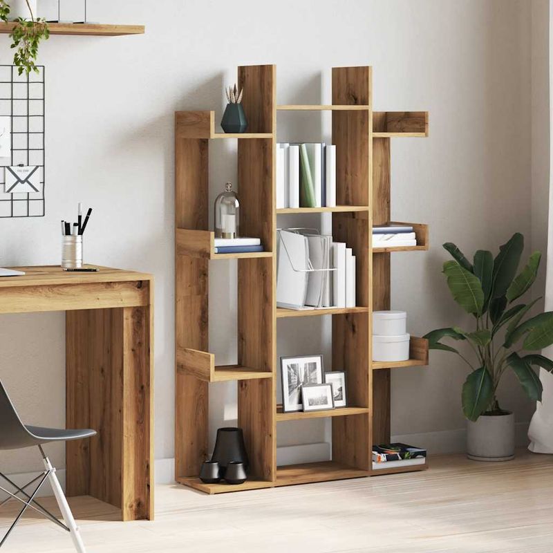 Casa si Gradina - Mobilier - Biblioteci si rafturi - Biblioteci - Biblioteca, Stejar artizanal, 86x25,5x140 cm, lemn prelucrat - Infinity.ro