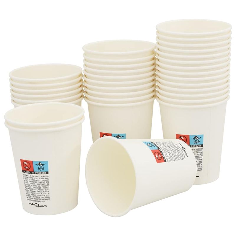 Casa si Gradina - Bucatarie si vesela - Cani si pahare - Cani si cesti - Cesti de cafea din hartie cu capace 1000 buc 8oz 200ml - Infinity.ro