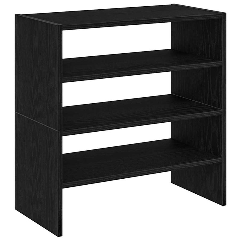 Casa si Gradina - Mobilier - Organizare si depozitare - Organizator incaltaminte - Rafturi pantofi 2 buc Stejar negru stivuibil 60x30x30,5 cm - Infinity.ro