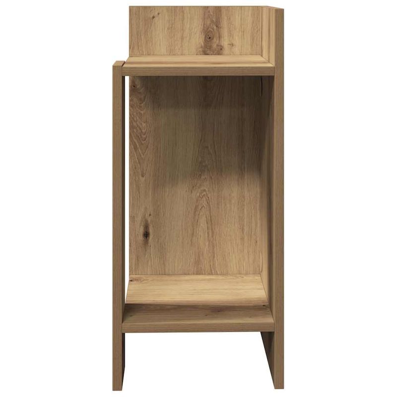 Casa si Gradina - Mobilier - Mese si birouri - Mese living - Mese laterale 2 buc cu raft Stejar artizanal 25,5x27x60 cm - Infinity.ro