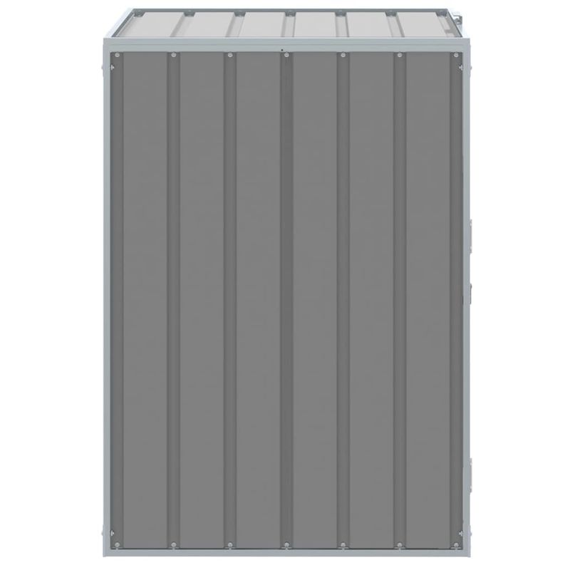 Casa si Gradina - Gradina si terasa - Mobilier exterior - Dulapuri si lazi depozitare exterior - Depozitare cos gunoi cu roti, 1 cos, gri, 72x81x115 cm, otel - Infinity.ro