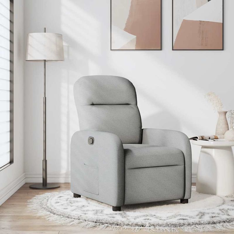 Casa si Gradina - Mobilier - Scaune si fotolii - Fotolii - Fotoliu extensibil din stofa gri nor - Infinity.ro
