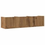 Casa si Gradina - Mobilier - Biblioteci si rafturi - Rafturi - Raft perete CD-uri stejar artizanal 75x18x18 cm lemn prelucrat - Infinity.ro