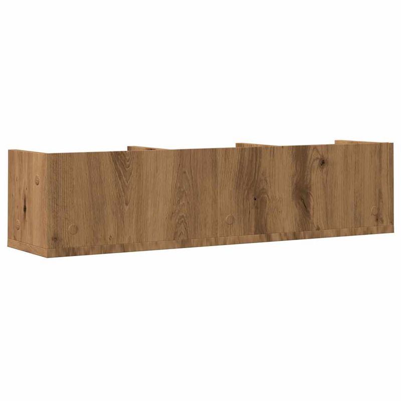 Casa si Gradina - Mobilier - Biblioteci si rafturi - Rafturi - Raft perete CD-uri stejar artizanal 75x18x18 cm lemn prelucrat - Infinity.ro