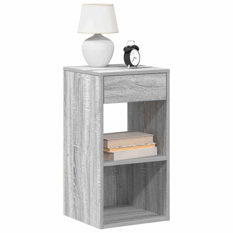 Casa si Gradina - Mobilier - Comode si corpuri - Noptiere - Noptiere cu sertar 2 buc Gri Sonoma 35x34x66,5 cm - Infinity.ro