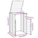 Casa si Gradina - Gradina si terasa - Mobilier exterior - Dulapuri si lazi depozitare exterior - Depozitare cos gunoi cu roti, 1 cos, gri, 72x81x115 cm, otel - Infinity.ro