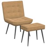 Casa si Gradina - Mobilier - Scaune si fotolii - Scaune - Scaun de relaxare cu taburet, maro, catifea - Infinity.ro