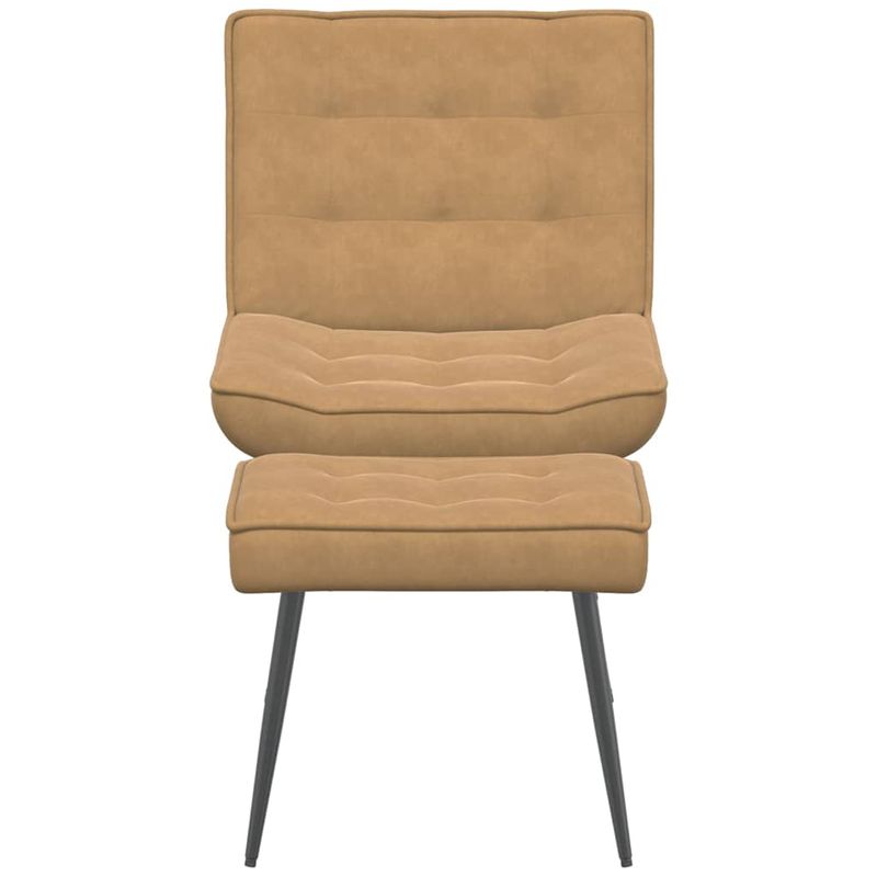 Casa si Gradina - Mobilier - Scaune si fotolii - Scaune - Scaun de relaxare cu taburet, maro, catifea - Infinity.ro