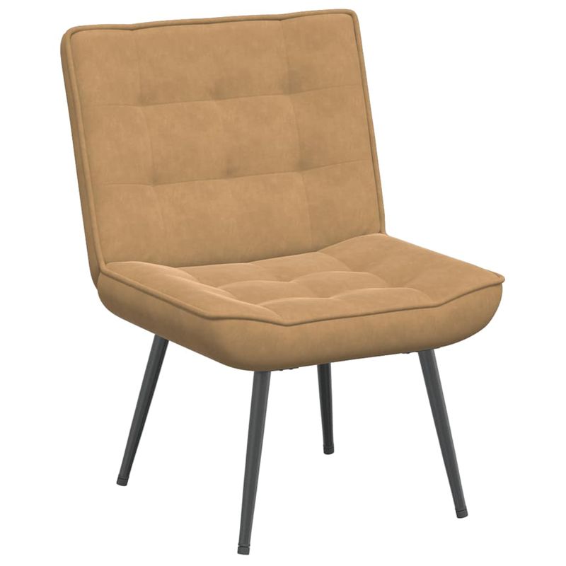 Casa si Gradina - Mobilier - Scaune si fotolii - Scaune - Scaun de relaxare cu taburet, maro, catifea - Infinity.ro