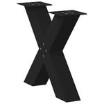 Casa si Gradina - Mobilier - Feronerie si accesorii mobila - Picioare masuta de cafea in forma de X 2 buc Negru Otel - Infinity.ro