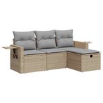 Casa si Gradina - Gradina si terasa - Mobilier exterior - Seturi mobila gradina - Set canapele de gradina, 4 piese, cu perne, bej, poliratan - Infinity.ro