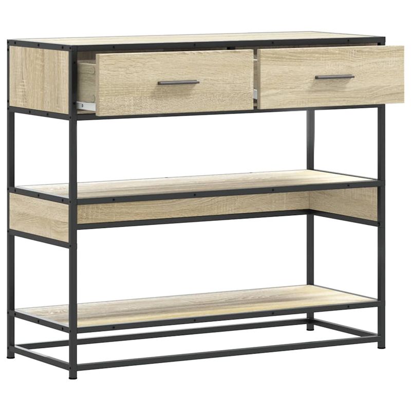 Casa si Gradina - Mobilier - Comode si corpuri - Console - Masuta consola, stejar sonoma, 90x35x80 cm, lemn prelucrat - Infinity.ro