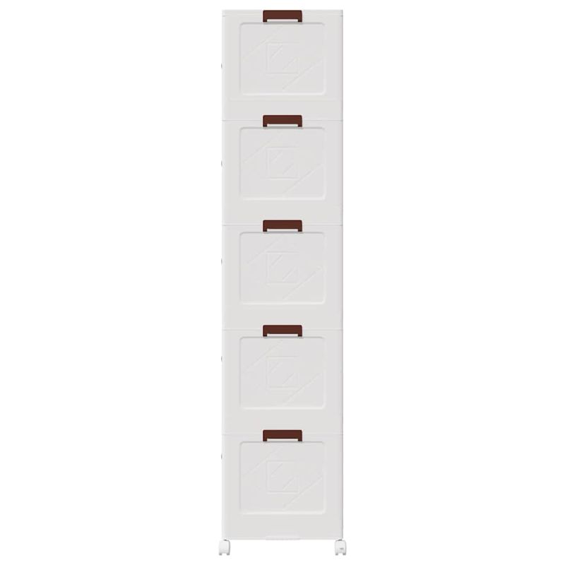 Casa si Gradina - Constructii - Depozitare, transport si protectie - Accesorii echipamente pentru transport si ridicat - Cutie de depozitare stivuita cu roti 5 niveluri 75L 65x40x179cm - Infinity.ro