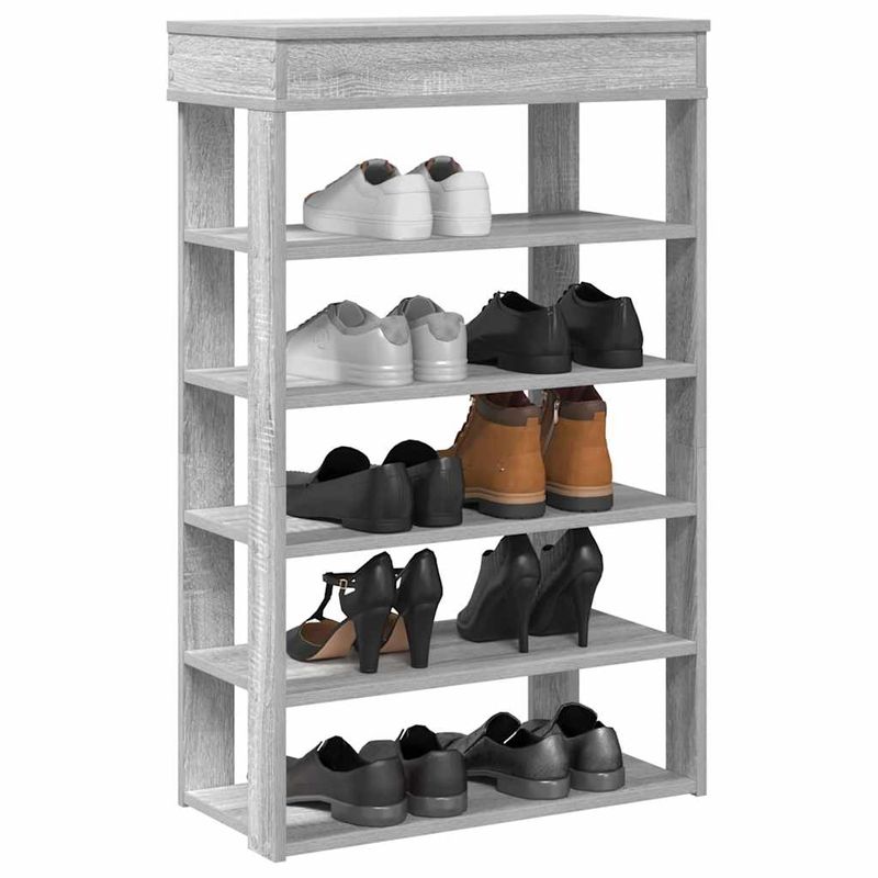 Casa si Gradina - Mobilier - Organizare si depozitare - Organizator incaltaminte - Pantofar, gri sonoma, 60x30x98 cm, lemn prelucrat - Infinity.ro