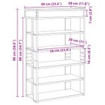 Casa si Gradina - Mobilier - Organizare si depozitare - Organizator incaltaminte - Pantofar, gri sonoma, 60x30x98 cm, lemn prelucrat - Infinity.ro