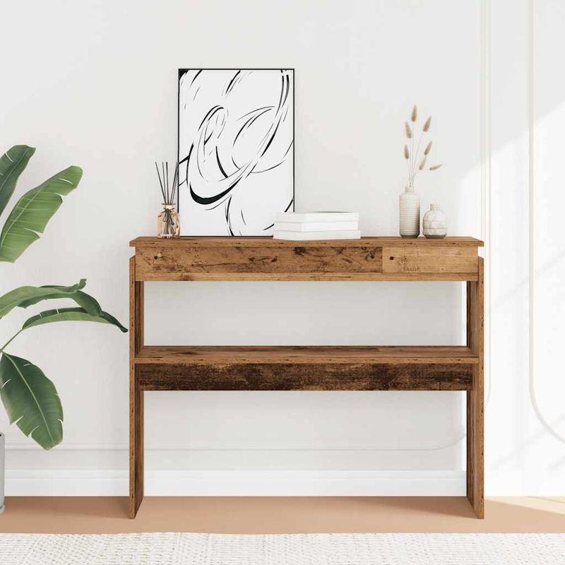 Casa si Gradina - Mobilier - Comode si corpuri - Console - Masa consola, lemn vechi, 80x30x102 cm, PAL - Infinity.ro