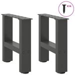 Casa si Gradina - Mobilier - Feronerie si accesorii mobila - Picioare masuta de cafea Antracit 2 buc 30×30 cm Otel - Infinity.ro