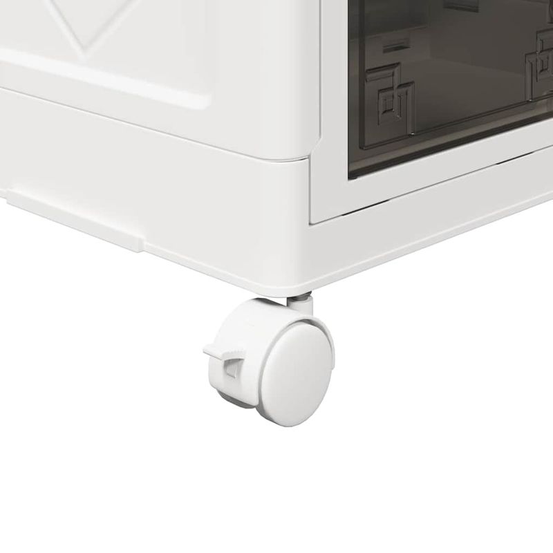Casa si Gradina - Constructii - Depozitare, transport si protectie - Accesorii echipamente pentru transport si ridicat - Cutie de depozitare stivuita cu roti 5 niveluri 75L 65x40x179cm - Infinity.ro