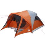 Sport si Outdoor - Camping - Corturi camping - Cort de familie tunel 6 persoane, gri/portocaliu, impermeabil - Infinity.ro