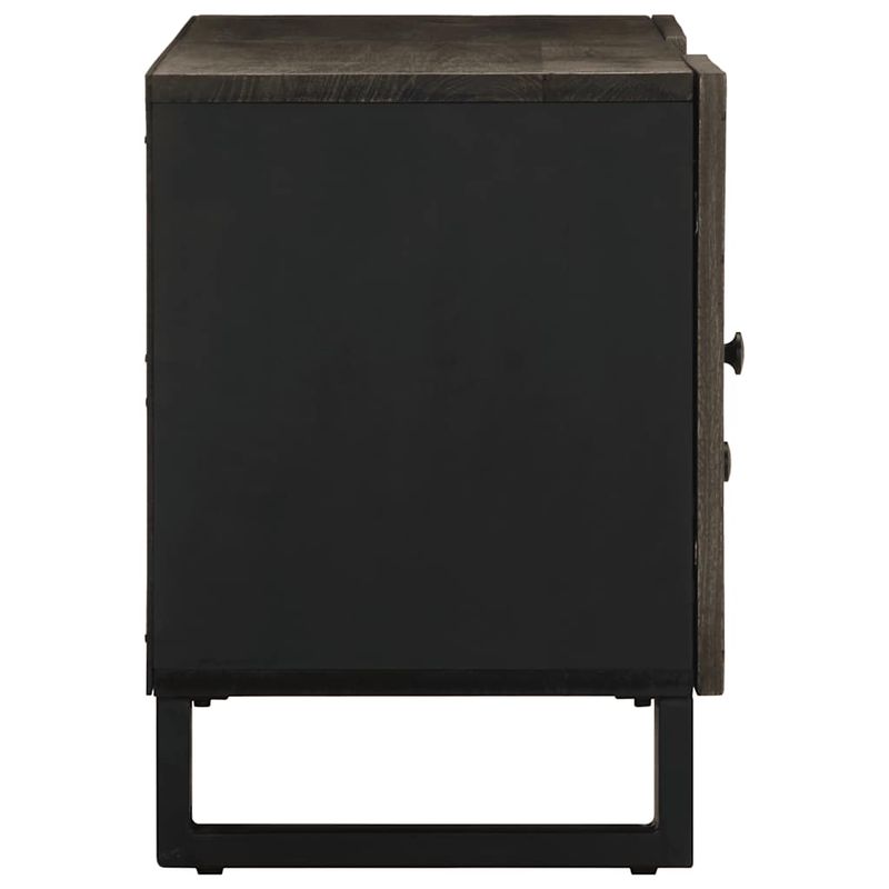 Casa si Gradina - Mobilier - Comode si corpuri - Comode - Comoda TV, negru, 105x33x46 cm, lemn masiv de mango - Infinity.ro