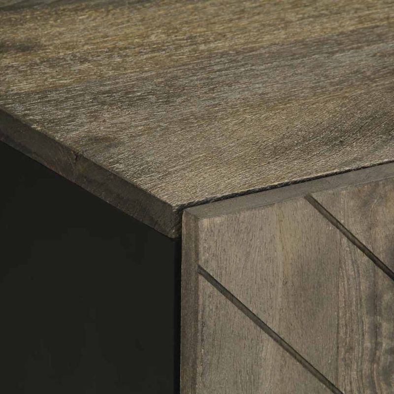 Casa si Gradina - Mobilier - Comode si corpuri - Comode - Comoda TV, negru, 105x33x46 cm, lemn masiv de mango - Infinity.ro