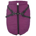 Petshop - Articole imbracaminte - Haine animale - Haina caini cu ham impermeabila reflectorizanta, violet, 3XL - Infinity.ro