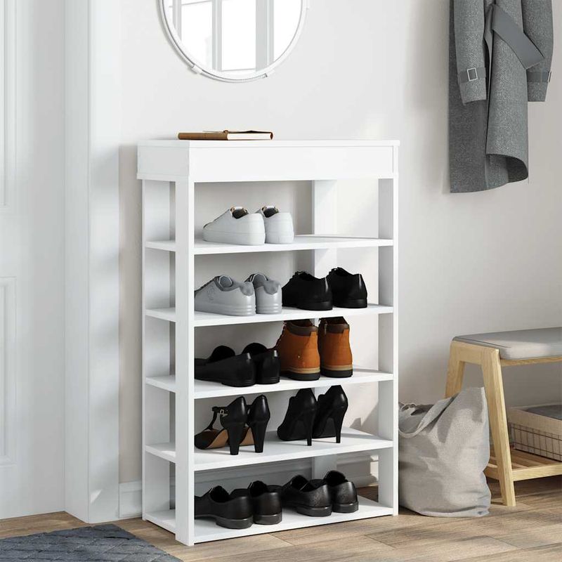 Casa si Gradina - Mobilier - Organizare si depozitare - Organizator incaltaminte - Pantofar, alb, 60x30x98 cm, lemn prelucrat - Infinity.ro