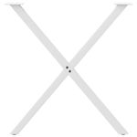 Casa si Gradina - Mobilier - Feronerie si accesorii mobila - Picioare de masa in forma de X, 2 buc alb 80x(72-73) cm otel, mărime 80x(72-73) cm (40 mm) - Infinity.ro