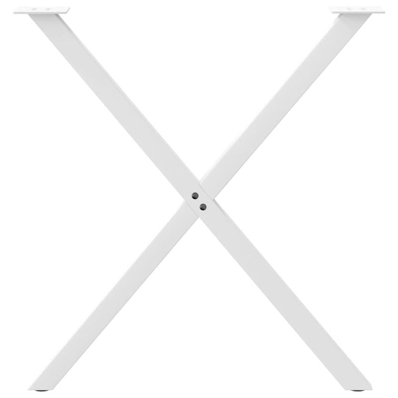 Casa si Gradina - Mobilier - Feronerie si accesorii mobila - Picioare de masa in forma de X, 2 buc alb 80x(72-73) cm otel, mărime 80x(72-73) cm (40 mm) - Infinity.ro