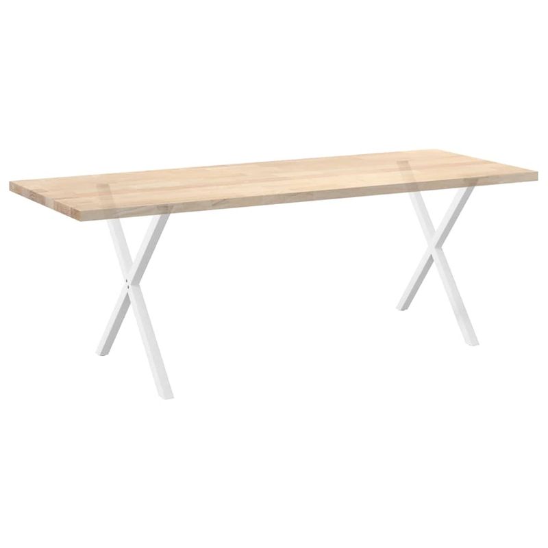 Casa si Gradina - Mobilier - Feronerie si accesorii mobila - Picioare de masa in forma de X, 2 buc alb 80x(72-73) cm otel, mărime 80x(72-73) cm (40 mm) - Infinity.ro