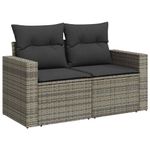 Casa si Gradina - Gradina si terasa - Mobilier exterior - Seturi mobila gradina - Set canapele de gradina, 7 piese, cu perne, gri, poliratan - Infinity.ro