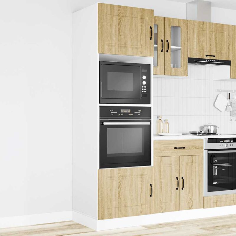 Casa si Gradina - Mobilier - Comode si corpuri - Corpuri bucatarie - Dulapuri pentru cuptor 2 buc Lucca stejar sonoma lemn prelucrat - Infinity.ro