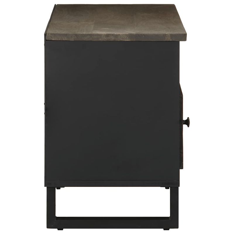 Casa si Gradina - Mobilier - Comode si corpuri - Comode - Comoda TV, negru, 100x33x46 cm, lemn masiv de mango - Infinity.ro