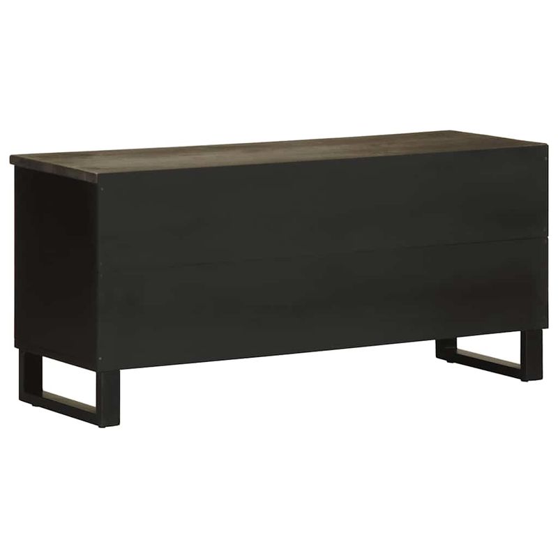 Casa si Gradina - Mobilier - Comode si corpuri - Comode - Comoda TV, negru, 100x33x46 cm, lemn masiv de mango - Infinity.ro