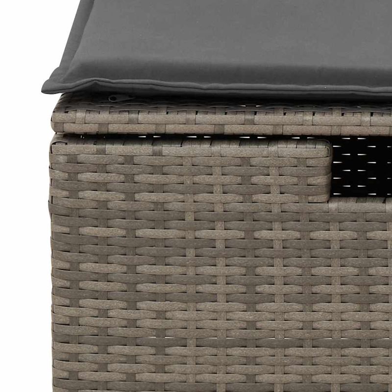 Casa si Gradina - Gradina si terasa - Mobilier exterior - Seturi mobila gradina - Set canapele de gradina, 7 piese, cu perne, gri, poliratan - Infinity.ro