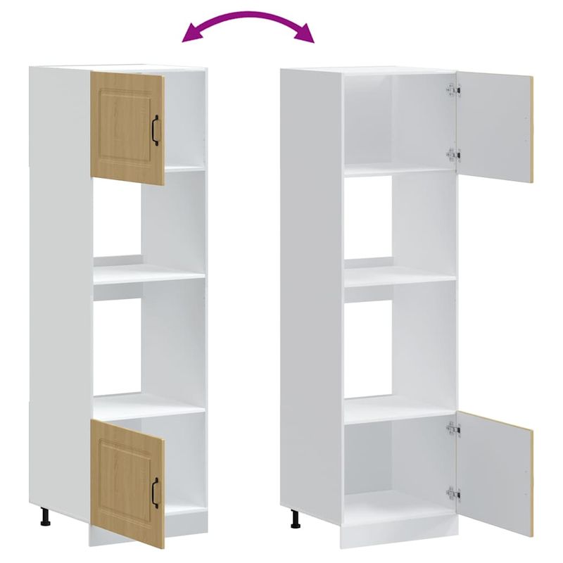 Casa si Gradina - Mobilier - Comode si corpuri - Corpuri bucatarie - Dulapuri pentru cuptor 2 buc Lucca stejar sonoma lemn prelucrat - Infinity.ro